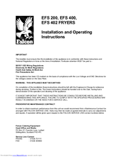 Falcon EFS 200 Installation And Operating Instructions Manual