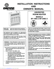 Empire BF-20BC-2 Installation Instructions And Owner's Manual