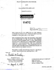 Commander 114TC Operating Handbook