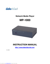 Data Video MP-1000 Instruction Manual