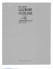Sharp COMPET-221 CS-221A Instruction Manual