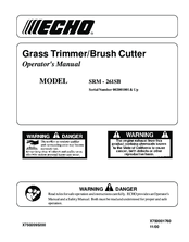 Echo TRIMMER ATTACHMENT SRM-261SB Operator's Manual