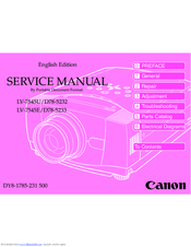 Canon LV-7545U Service Manual