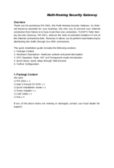 Planet Networking & Communication MH-2001 User Manual