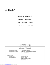 Citizen iDP-3221 Series User Manual