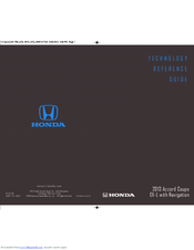 Honda Accord Coupe EX-L Technology Reference Manual
