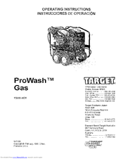 Target ProWash P3000 HOT Operating Instructions Manual