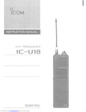 Icom IC-U18 Instruction Manual