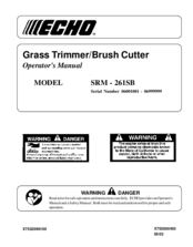 Echo TRIMMER ATTACHMENT SRM-261SB Operator's Manual