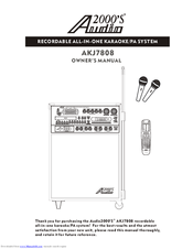 Audio 2000 AKJ7808 Owner's Manual