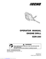 Echo EDR-260 Operator's Manual