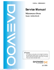 Daewoo KQG-6CCK5S Service Manual