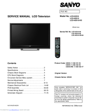Sanyo LCD-32S10-00 Service Manual