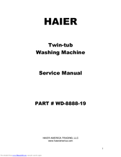 Haier WD-8888-19 Service Manual