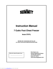 Felix Storch CF07L Instruction Manual