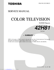 Toshiba 42H81 Service Manual