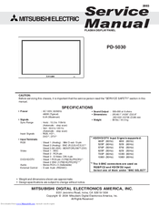 Mitsubishi PD-5030 Service Manual