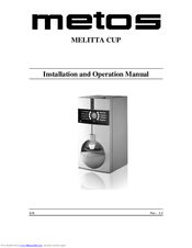 Metos MELITTA CUP Installation And Operation Manual