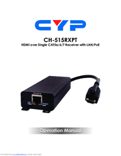 CYP CH-515RXPT Operation Manual