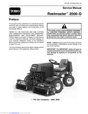 Toro Reelmaster 2000-D Service Manual
