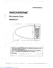 Magnasonic MMW5735-1 Owner's Manual