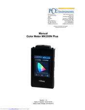 PCE Instruments MK350N Plus Manual