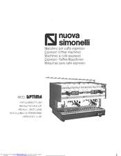 Nuova Simonelli optima Installation And Use Manual