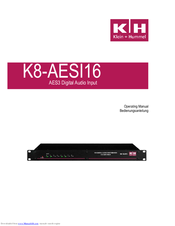 Klein + Hummel K8-AESI16 Operating Manual