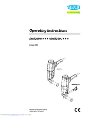 TYROLIT Hydrostress DME20PU Series Operating Instructions Manual