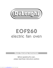 DèLonghi EOF260 User Operating Instructions Manual