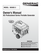 Generac Power Systems 005802-2 XG Professional Series Owner's Manual