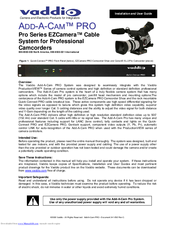 VADDIO ADD-A-CAM PRO Installation And User Manual