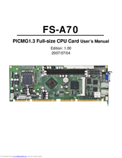 Commell FS-A70 User Manual