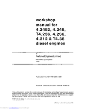 Perkins T4.38 Workshop Manual