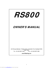 LDC Racing Sailboats RS800 Owner's Manual