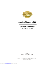 Lastec 4520 Owner's Manual