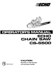 Echo CS-5500 Operator's Manual