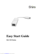 Shiro UM3100 Easy Start Manual