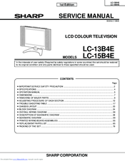 Sharp AQUOS LC-13B4E Service Manual