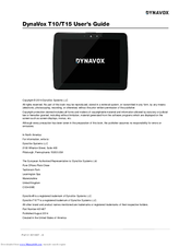DynaVox T15 User Manual