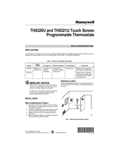 Honeywell TH8320U Installation Instructions Manual