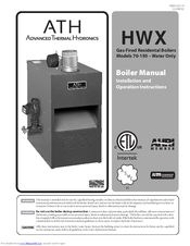 ATH HWX 70 Installation And Operation Instructions Manual