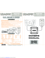 usa-spec PA20-TOY Owner's Manual