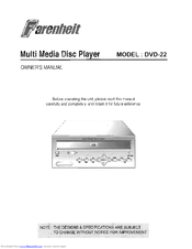 Farenheit DVD-22 Owner's Manual