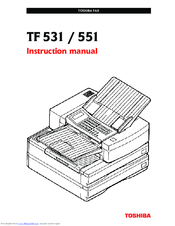 Toshiba TF 531 Instruction Manual