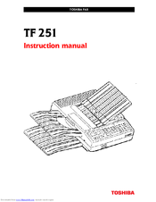 Toshiba TF 251 Instruction Manual