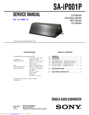 Sony SA-iP001P Service Manual