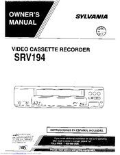 Sylvania SRV194 Owner's Manual