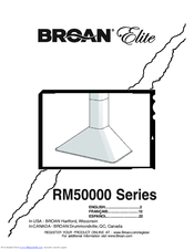 Broan RM50000 Series Installation Instructions Manual