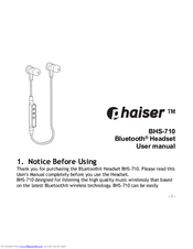 phaiser BHS-710 User Manual